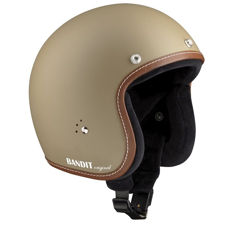 Bandit Jet Premium Matte Sandy Open Face Motorcycle Helmet Moore