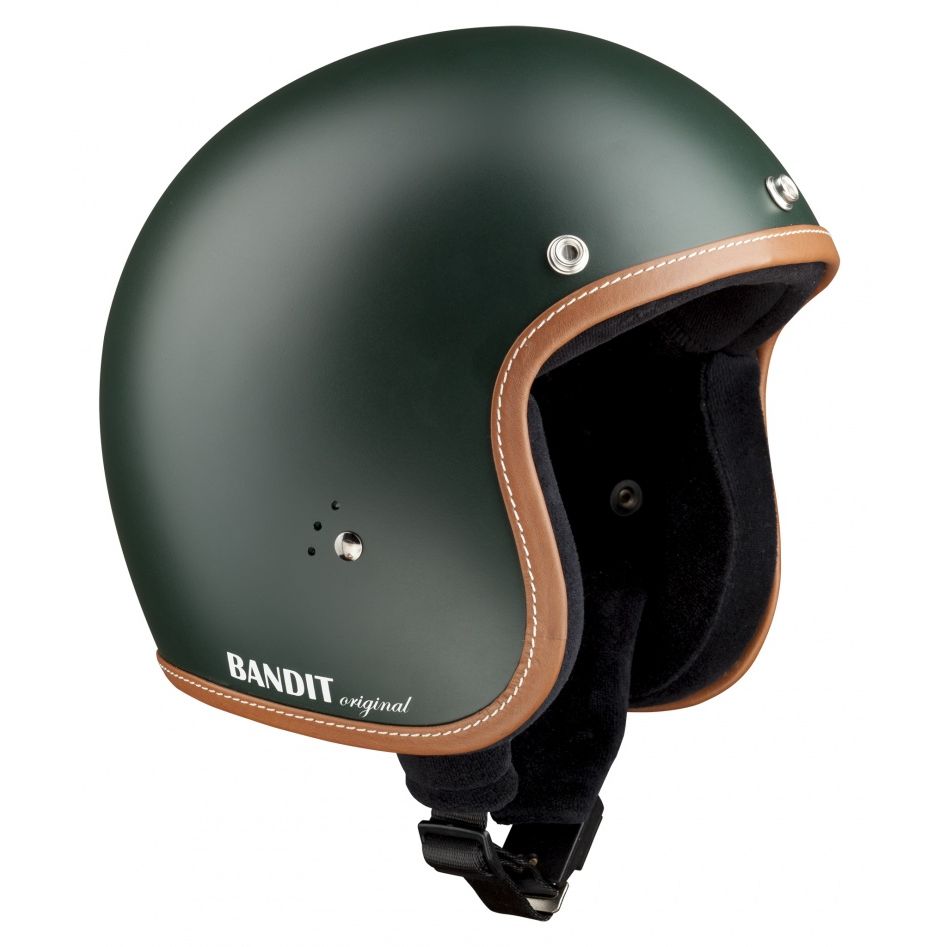 Bandit Jet Premium British Racing Green Open Face Motorcycle Helmet