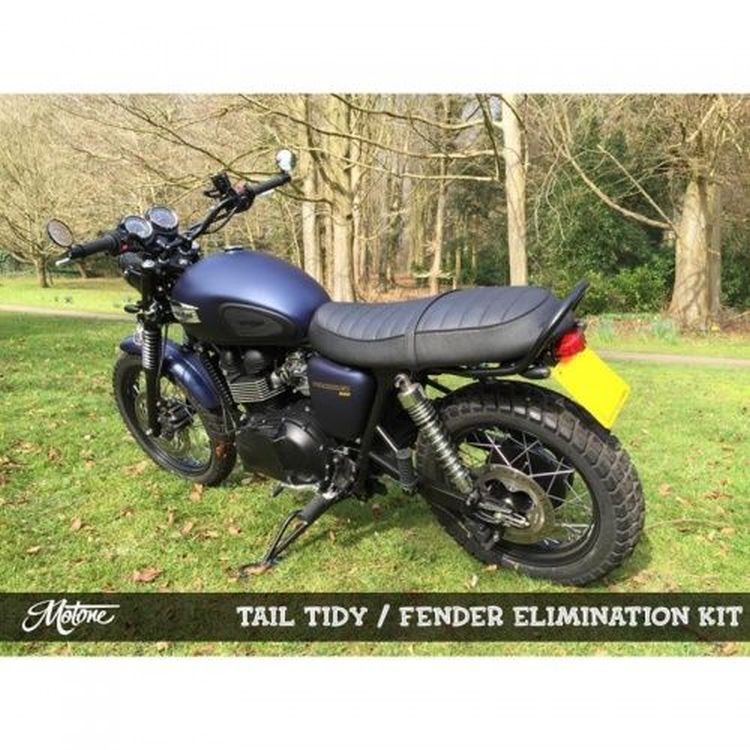Tail Tidy with Black Lucas Stop and Tail Light For Triumph Bonneville Models by Motone