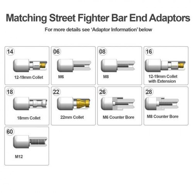 Oberon Matching Bar End for Streetfighter Mirror