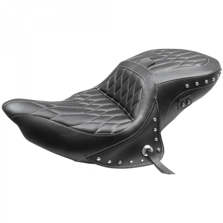 Mustang Diamond Concho Heated Seat for Indian Roadmaster