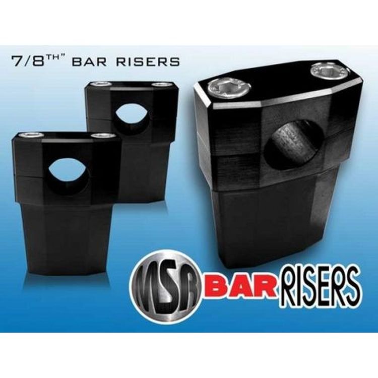 Billet 7/8'' Motorcycle Bar Risers - Black