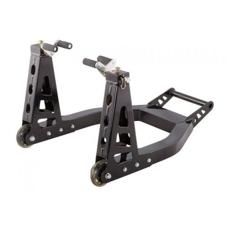 BikeTek Front Aluminium Jumbo Heavy Duty Paddock Stand with Under Fork Adapters