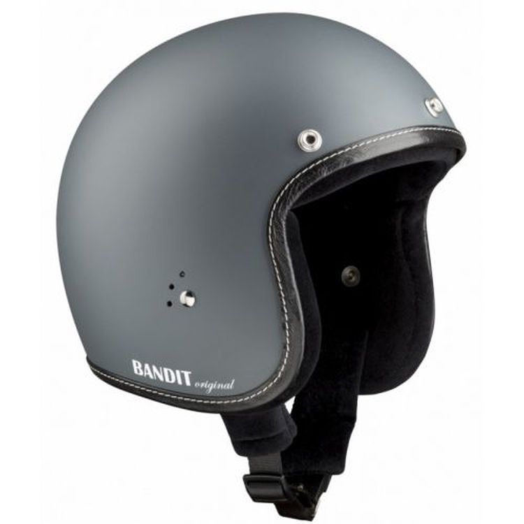 Bandit Jet Premium Matte Grey Open Face Motorcycle Helmet