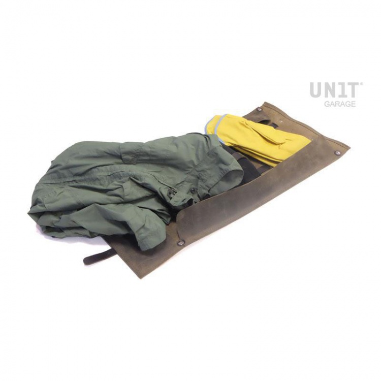 Unit Garage Waxed Suede Motorcycle Roll Bag