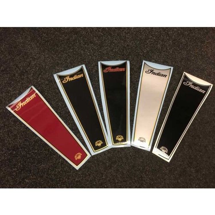 Indian Scout Tank Topper Decal Grey and Gold With Racing Stripe Moore