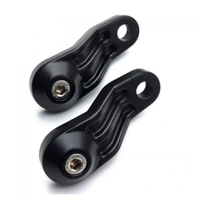 Indicator Top Shock Mount Brackets Ribbed Black for Triumph Models by Motone