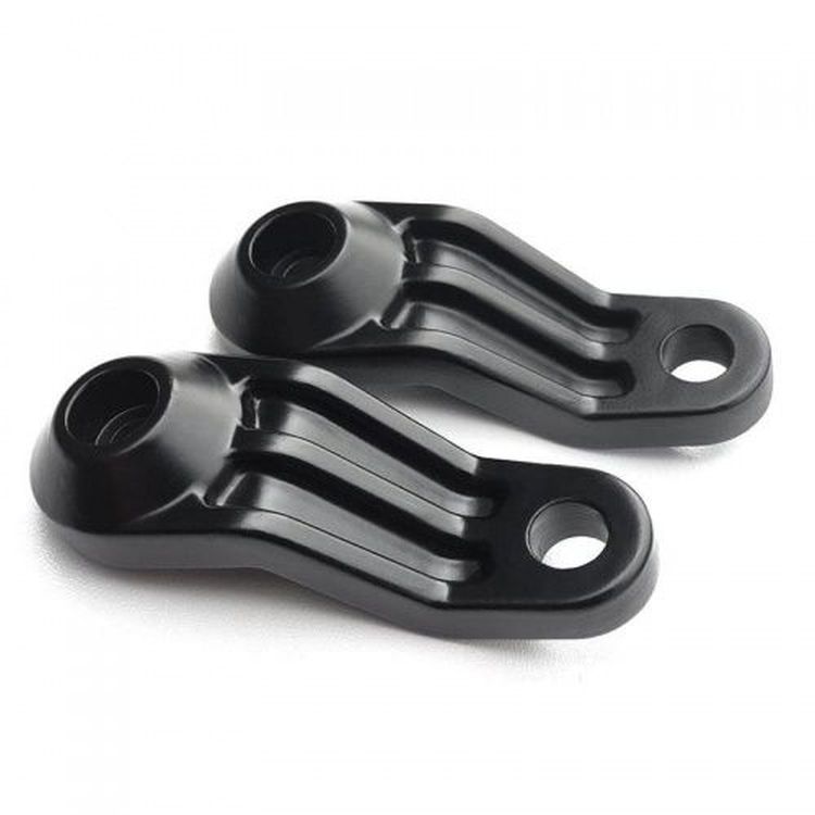 Indicator Top Shock Mount Brackets Ribbed Black for Triumph Models by Motone