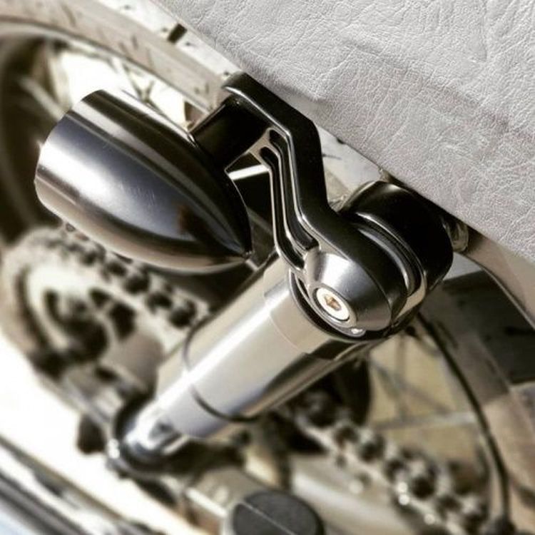 Indicator Top Shock Mount Brackets Ribbed Polished for Triumph Models by Motone