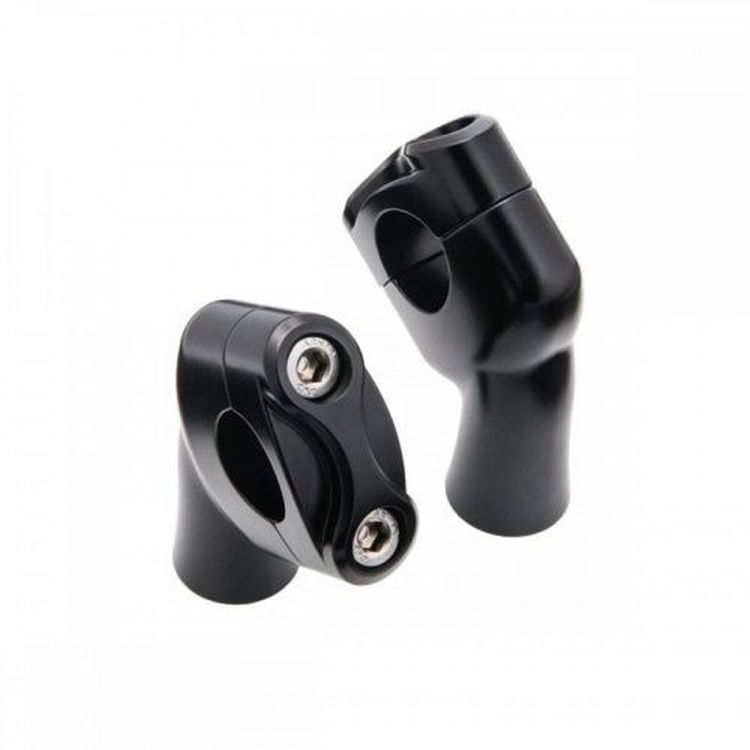 Black One Inch Up and Over Risers for 1'' handlebars by Motone